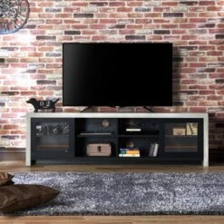 Briggin Industrial TV Stand For TVs Up To 70" Black - HOMES: Inside + Out -Baxton Studio Shop GUEST 3f001640 49f0 4aaa 9c06 6109d7bb8c69
