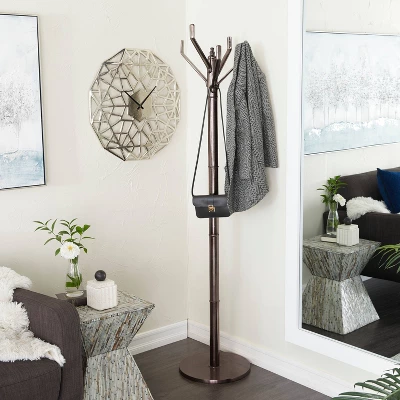 Contemporary Metal Coat Rack - Olivia & May 8 Contemporary Metal Coat Rack - Olivia & May - Image 8