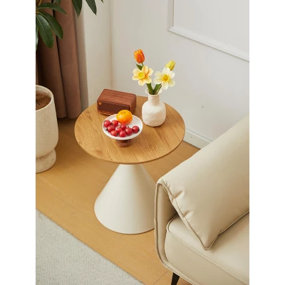 Round Coffee Table Set Of 2, Stacking End Table For Living Room Bedroom Balcony, Small Bedside Cupboard W/Base, Minimalist Circle Coffee Side Table 3 Round Coffee Table Set Of 2, Stacking End Table For Living Room Bedroom Balcony, Small Bedside Cupboard W/Base, Minimalist Circle Coffee Side Table - Image 3