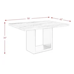 Willow Marble Counter Height Dining White - Picket House Furnishings -Baxton Studio Shop GUEST 3f4ef6ac afa8 42cf 9a8d 23500be6a7bb