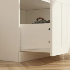 FUFU&GAGA White Hall Tree Storage Shoe Rack Coat Organizer Cabinet -Baxton Studio Shop GUEST 3f526c6c c377 4dee 8c26 16022dcec6df