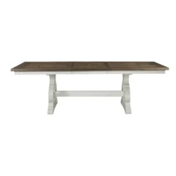 Drake Dining Table Rustic White/French Oak - Intercon