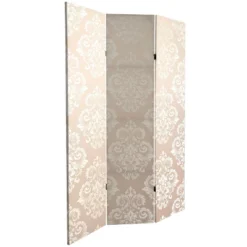 6" Double Sided Baroque Wallpaper Canvas Room Divider Gold - Oriental Furniture -Baxton Studio Shop GUEST 3fa0edbc 00e6 4574 b146 d6c871309f8e