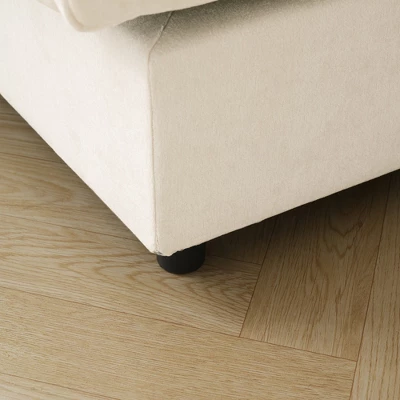 Modular Sectional Sofa With Ottoman,134inch U Shaped Convertible Cloud Couch,8 Seater Convertible V Shaped Living Room Sets 9 Modular Sectional Sofa With Ottoman,134inch U Shaped Convertible Cloud Couch,8 Seater Convertible V Shaped Living Room Sets - Image 9