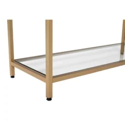 47" Camber Modern Glass Console Table Gold - Studio Designs Home 10 47" Camber Modern Glass Console Table Gold - Studio Designs Home -Baxton Studio Shop GUEST 3fbde5a0 171a 4256 a0e5 09937215c79f
