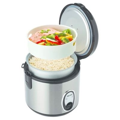 Aroma 8 Cup Rice Cooker - Stainless Steel ARC-904SB: Digital Rice Maker, Automatic Shut-Off, Reheat & Steam Functions 1 Aroma 8 Cup Rice Cooker - Stainless Steel ARC-904SB: Digital Rice Maker, Automatic Shut-Off, Reheat & Steam Functions