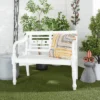 Farmhouse Mahogany Bench White - Olivia & May