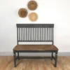 Vista Slatback Bench Hickory Brown - International Concepts
