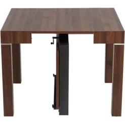 55 Downing Street Modern Distressed Walnut Wood Rectangular Dining Table 59 1/4" X 35 1/2" Brown 2-Leaf Extension For Spaces Living Room Dining Room -Baxton Studio Shop GUEST 400a947f df01 4f4c bd56 a624651000b4