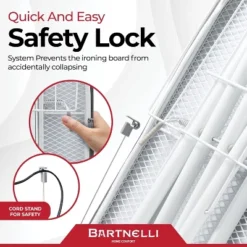 Bartnelli Extra Wide Pro Ironing Board 19x48" Ironing Surface Premium 4 Layer Heat Resistant Cover -Baxton Studio Shop GUEST 404f1ce7 0c7a 41e5 9259 e0c2d6545e59