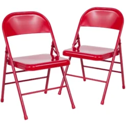 Flash Furniture 2 Pack HERCULES Series Triple Braced & Double Hinged Metal Folding Chair -Baxton Studio Shop GUEST 406da09e 8d0d 4423 83c1 8e9dfedea367