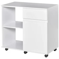 HOMCOM Filing Cabinet/Printer Stand With Open Storage Shelves, For Home Or Office Use, Including An Easy Drawer -Baxton Studio Shop GUEST 406fa8bb b7c4 4c8a a718 64036be23bf3