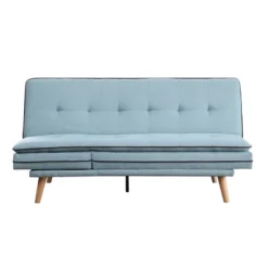 72" Savilla Sectional Sofa Blue Linen/Oak Finish - Acme Furniture -Baxton Studio Shop GUEST 40e061fd 3257 4bed bf50 e76917f7161a
