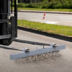 VEVOR 105lbs Hanging Magnetic Sweeper Pickup Tool, Nail Hang-Type Magnetic Forklift Sweeper, Industrial Grade Magnets Steel Material, Gray