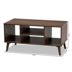 Linas Wood Coffee Table Walnut - Baxton Studio: Mid-Century Modern Design, Rubberwood Frame, Rectangular Shape 11 Linas Wood Coffee Table Walnut - Baxton Studio: Mid-Century Modern Design, Rubberwood Frame, Rectangular Shape -Baxton Studio Shop GUEST 4179fcbb cc8c 461b 8c53 079c9b0eb8b1