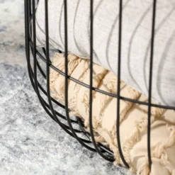 HOMCOM Nesting Tables, Round Coffee Table Set Of 2 With Steel Wired Basket Body And Removable Top, Stacking Tables For Living Room, Black 9 HOMCOM Nesting Tables, Round Coffee Table Set Of 2 With Steel Wired Basket Body And Removable Top, Stacking Tables For Living Room, Black -Baxton Studio Shop GUEST 41e57abb a2a6 49e3 bdb8 223867eb0991