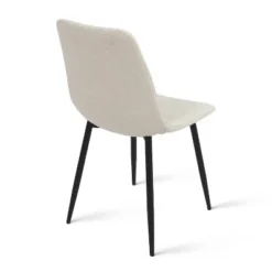 Bingo Dining Chairs Set Of 4,Upholstered Dining Chair With Stainless Steel Metal Legs-Maison Boucle -Baxton Studio Shop GUEST 41f4afcd bf05 4d41 95b4 d91986712744