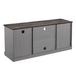 54" Farmhouse Two-Tone TV Stand For TVs Up To 65" Gray - Home Essentials -Baxton Studio Shop GUEST 41fd82ee 22a9 4584 9c03 4378e01c0464