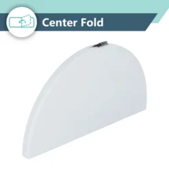 Peakform Round Multipurpose Banquet Table Lightweight Durable Folding Desk With Secure Base For Indoor And Outdoor Events, 60 Inch, White -Baxton Studio Shop GUEST 42240a45 e379 47cd a3ee b32575c3dbfe