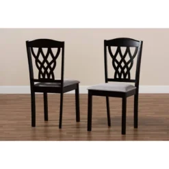 2pc Delilah Fabric Upholstered And Wood Dining Chairs - Baxton Studio -Baxton Studio Shop GUEST 4241076c c739 4b9d 87e2 ada0be26675f