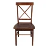Set Of 2 X Back Chairs With Solid Wood Seats Espresso - International Concepts