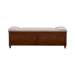 Mason Upholstered Storage Entryway Bench Chestnut - Powell Company -Baxton Studio Shop GUEST 42788658 9fcb 47bb a558 595f0ad7eb36