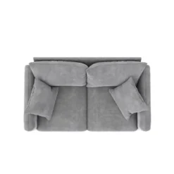 Magnolia 2 Seater Loveseat Sofa With Pillows Pocket Coil Seating Light Gray Velvet - Novogratz -Baxton Studio Shop GUEST 4283176e ca1b 41cf b98d 4530aefbbebf