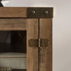 Clarabelle Transitional Glass Barn Door TV Stand For TVs Up To 65" - Saracina Home -Baxton Studio Shop GUEST 42a88c3c cdee 40a3 9013 0baeece50bd4