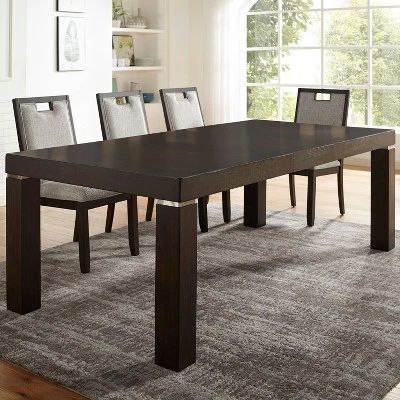 88" Terraview Extendable Dining Table Dark Walnut - HOMES: Inside + Out 3 88" Terraview Extendable Dining Table Dark Walnut - HOMES: Inside + Out - Image 3