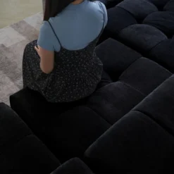 WJShome 144" Sectional Couches For Living Room, L Shaped Couch Modular Sectional Sofa, 3 Seater With Ottoman For Apartment -Baxton Studio Shop GUEST 42dd7f2c 12cc 48df 8b40 63439c20a6f3