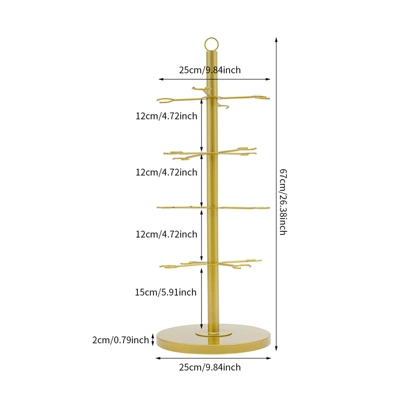 YIYIBYUS 2Pcs Wine Glass Display Stand, Champagne Tower, 4 Tier Cocktail Tree Stand 3 YIYIBYUS 2Pcs Wine Glass Display Stand, Champagne Tower, 4 Tier Cocktail Tree Stand - Image 3