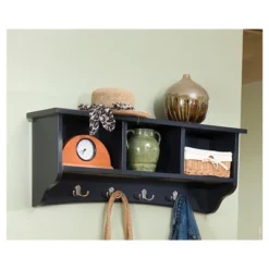Shaker Cottage Coat Hooks With Storage - Alaterre Furniture -Baxton Studio Shop GUEST 43196dc9 8ed0 4b5a adb5 686cbf2a8b94