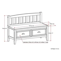 42" Portland Entryway Storage Bench With Drawers - Wyndenhall -Baxton Studio Shop GUEST 4340047e f402 43c3 83d1 c0008d2ae4af