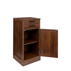 Gulches Brown Walnut Modular Wine Bar Cabinet With Hutch Buffet Cabinet For Dining Room, Single Drawer And Versatile Storage -Baxton Studio Shop GUEST 439b517e ade7 4776 b141 ccd89d10d3c5