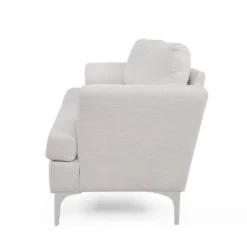 Dallin Contemporary Fabric 3 Seater Sofa Beige/Silver - Christopher Knight Home -Baxton Studio Shop GUEST 43b8efbf 1545 459a 8a75 befd1e0b2433