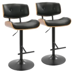 Set Of 2 Lombardi Mid-Century Modern Adjustable Counter Height Barstool - Lumisource -Baxton Studio Shop GUEST 43bd4a09 2bd8 446f 9a9b 3eb392ceab96