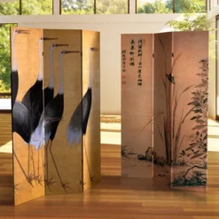 6" Double Sided Cranes Room Divider Beige - Oriental Furniture 11 6" Double Sided Cranes Room Divider Beige - Oriental Furniture -Baxton Studio Shop GUEST 43e2baf7 4dea 4f06 b6e5 36e27425f170