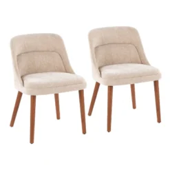 LumiSource Set Of 2 Rina Fabric Chair Walnut Wood 21 LumiSource Set Of 2 Rina Fabric Chair Walnut Wood -Baxton Studio Shop GUEST 4425cd9c 8174 4bb8 9449 0a8f9982ae86