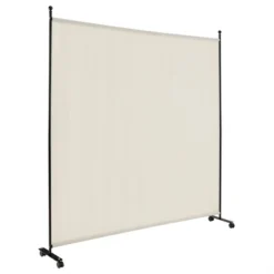 Costway 6FT Single Panel Room Divider With Wheels Rolling Fabric Partition Privacy Screen -Baxton Studio Shop GUEST 44600f90 d25a 49ba b336 67cad76d7ab8