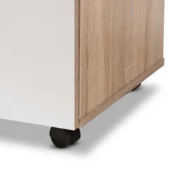 Charmain Modern And Contemporary Light Oak And Finish Kitchen Cabinet White/Brown - Baxton Studio -Baxton Studio Shop GUEST 447d00dd fa17 4878 8206 e5dfb707a395