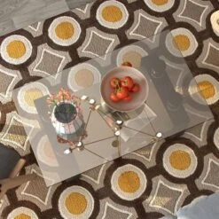 Costway Rectangle Glass Coffee Table Metal Legs End Table Livingroom WhiteBlackCoffeeNature -Baxton Studio Shop GUEST 44ad46c6 3c04 4a59 b832 917d243e9470