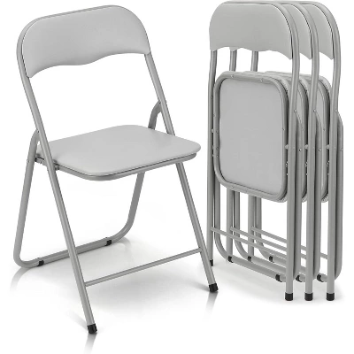 Folding Chairs With Cushion, Outdoor & Indoor Event Portable Metal Folding Chairs With Non-Slip Feet Pads Stackable Chairs 9 Folding Chairs With Cushion, Outdoor & Indoor Event Portable Metal Folding Chairs With Non-Slip Feet Pads Stackable Chairs - Image 9