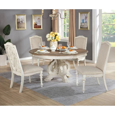 Frainio Round Dining Table White - HOMES: Inside + Out 2 Frainio Round Dining Table White - HOMES: Inside + Out - Image 2