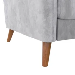 Magnolia 2 Seater Loveseat Sofa With Pillows Pocket Coil Seating Light Gray Velvet - Novogratz -Baxton Studio Shop GUEST 455032f4 b64d 42ca 8bee 68653712ecc5