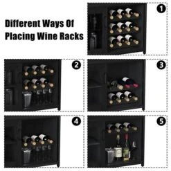 3-Tier Wine Bar Cabinet With Detachable Wine Rack And Drawer -Baxton Studio Shop GUEST 45a901d5 cc6e 4397 9042 70f486e64757