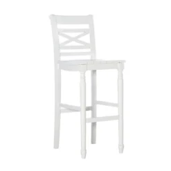 Bristol Barstool White - Powell Company -Baxton Studio Shop GUEST 45cbf09e 0d6a 4b4d 8e33 c79c32edcf91