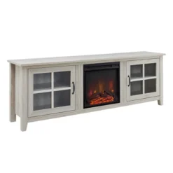 Tasi Transitional Farmhouse Glass Window Pane Door With Electric Fireplace TV Stand For TVs Up To 80" - Saracina Home 33 Tasi Transitional Farmhouse Glass Window Pane Door With Electric Fireplace TV Stand For TVs Up To 80" - Saracina Home -Baxton Studio Shop GUEST 45df5d3e 75bf 4859 bf16 2a834477a1d2
