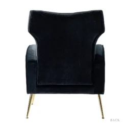 Raphael Velvet Tufted Upholstered Wingback Chair Accent Wingback Silhouette With Diamond Button Tufting | Karat Home -Baxton Studio Shop GUEST 46203fde 3a79 4f87 aa24 fd727c9c5be3