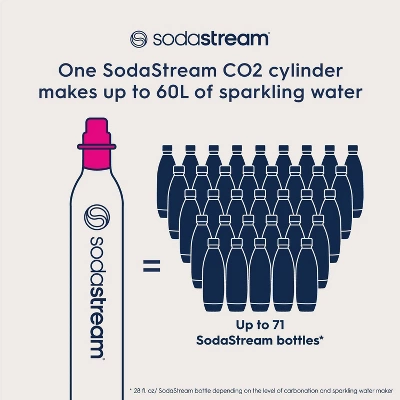 SodaStream 60L CO2 CQC Spare - Pink:Carbon Dioxide Cartridge, Quick Connect, Aluminum Refill, 1.37 Lbs 5 SodaStream 60L CO2 CQC Spare - Pink:Carbon Dioxide Cartridge, Quick Connect, Aluminum Refill, 1.37 Lbs - Image 5