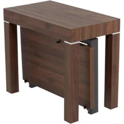 55 Downing Street Modern Distressed Walnut Wood Rectangular Dining Table 59 1/4" X 35 1/2" Brown 2-Leaf Extension For Spaces Living Room Dining Room -Baxton Studio Shop GUEST 463b22ed 9791 4bfc bb21 042fc3c672f4